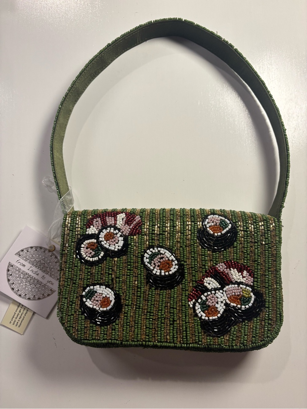 Viral Made in India via Hand Beaded Sushi Purse